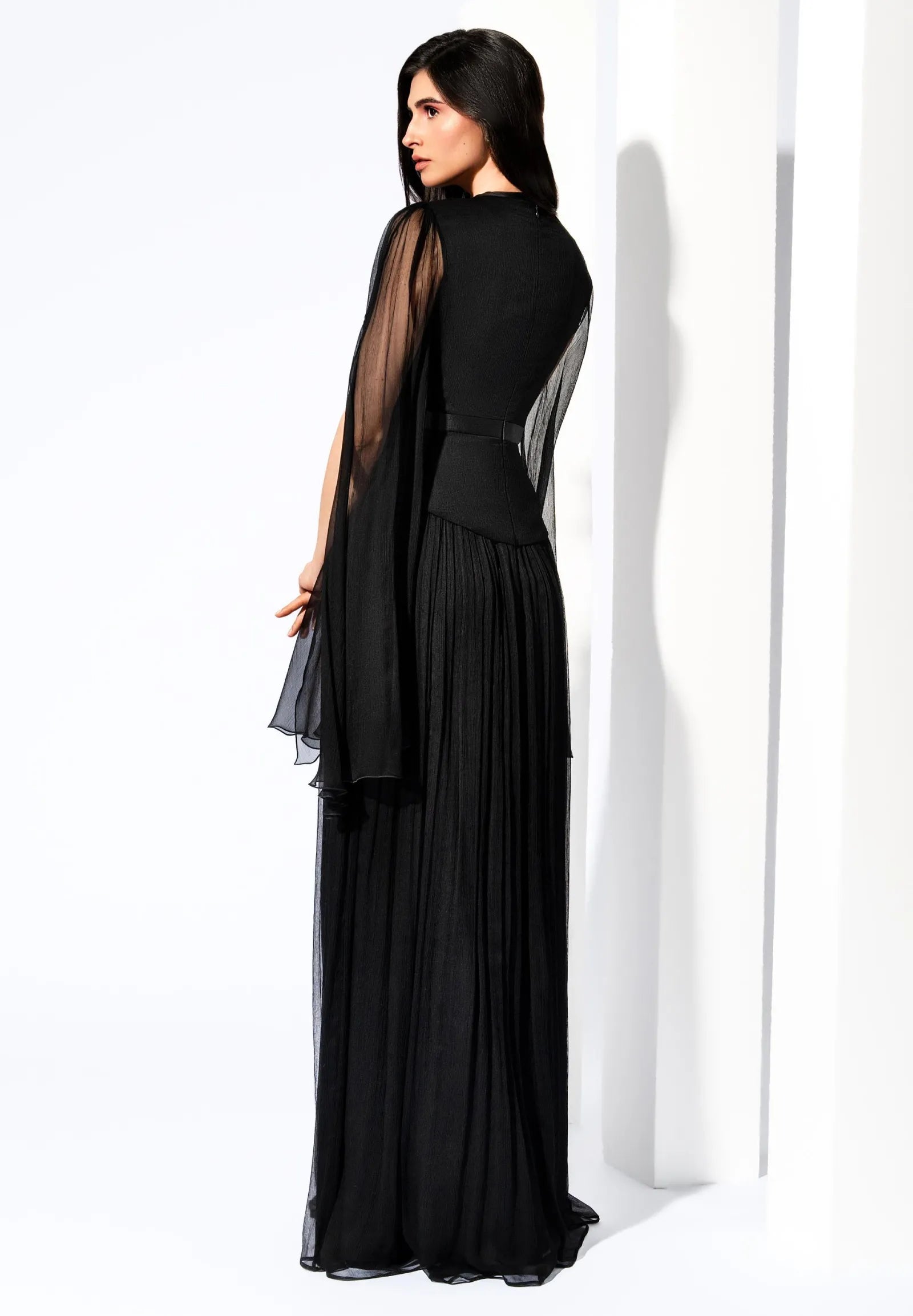 Rochie Kasia neagră - vedere laterală