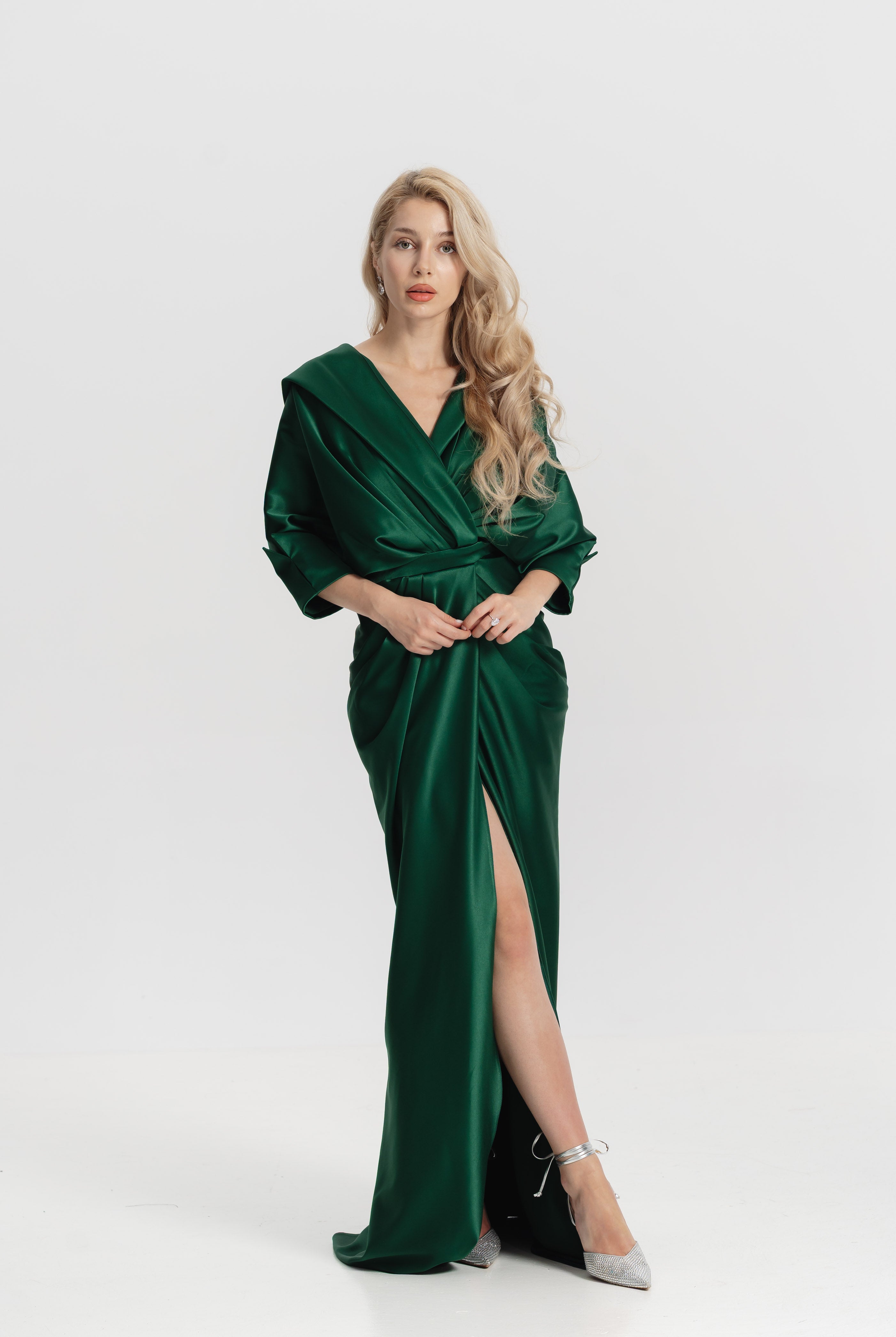 Rochie de ocazie Monaco lunga verde