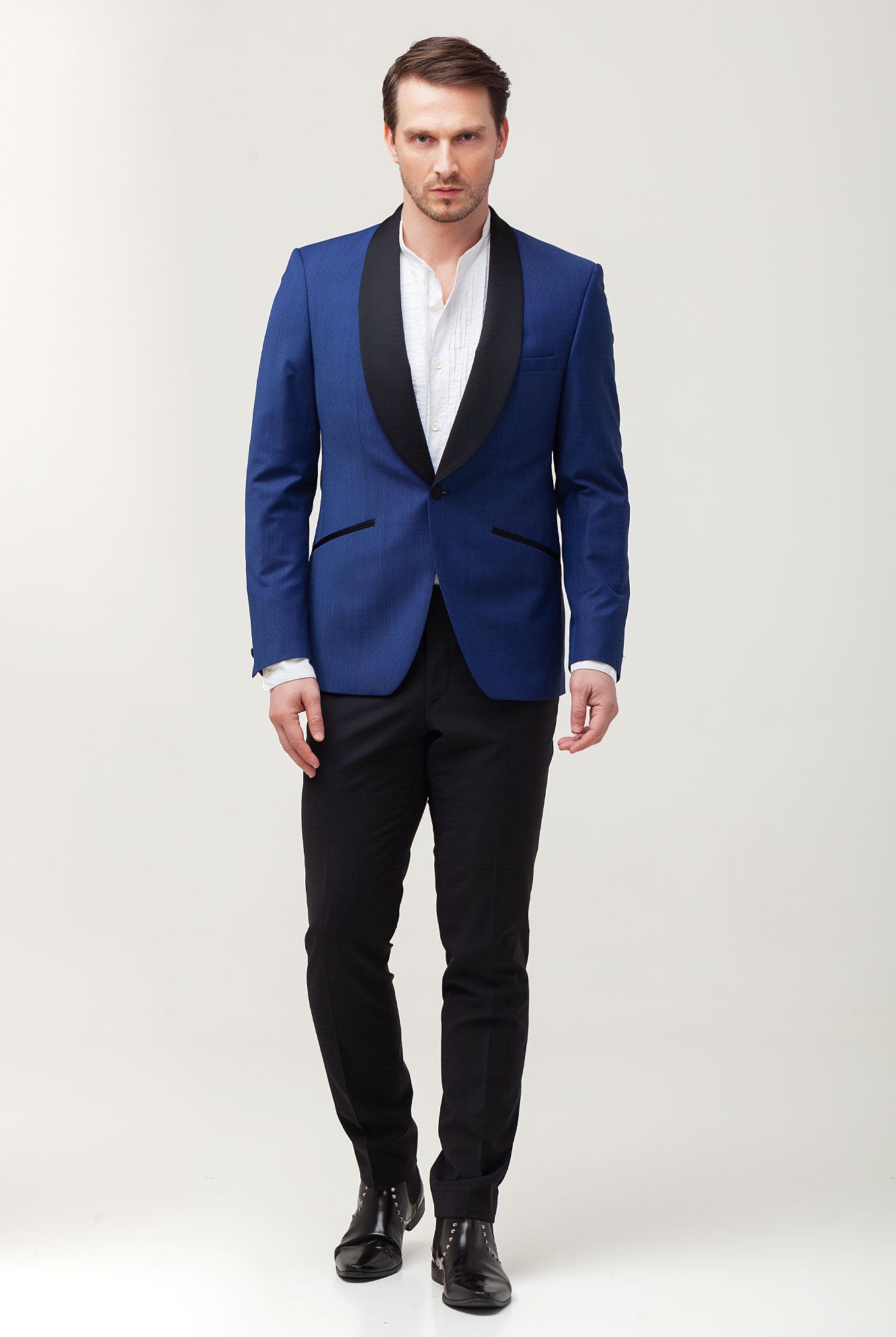 Sacou Jason smoching albastru slim