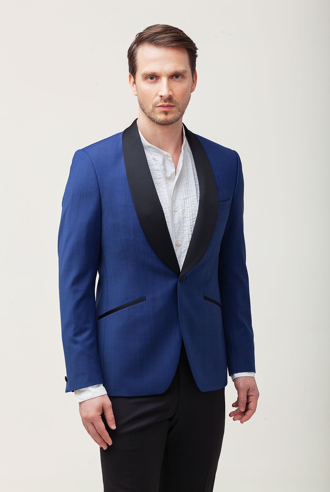 Sacou Jason smoching albastru slim