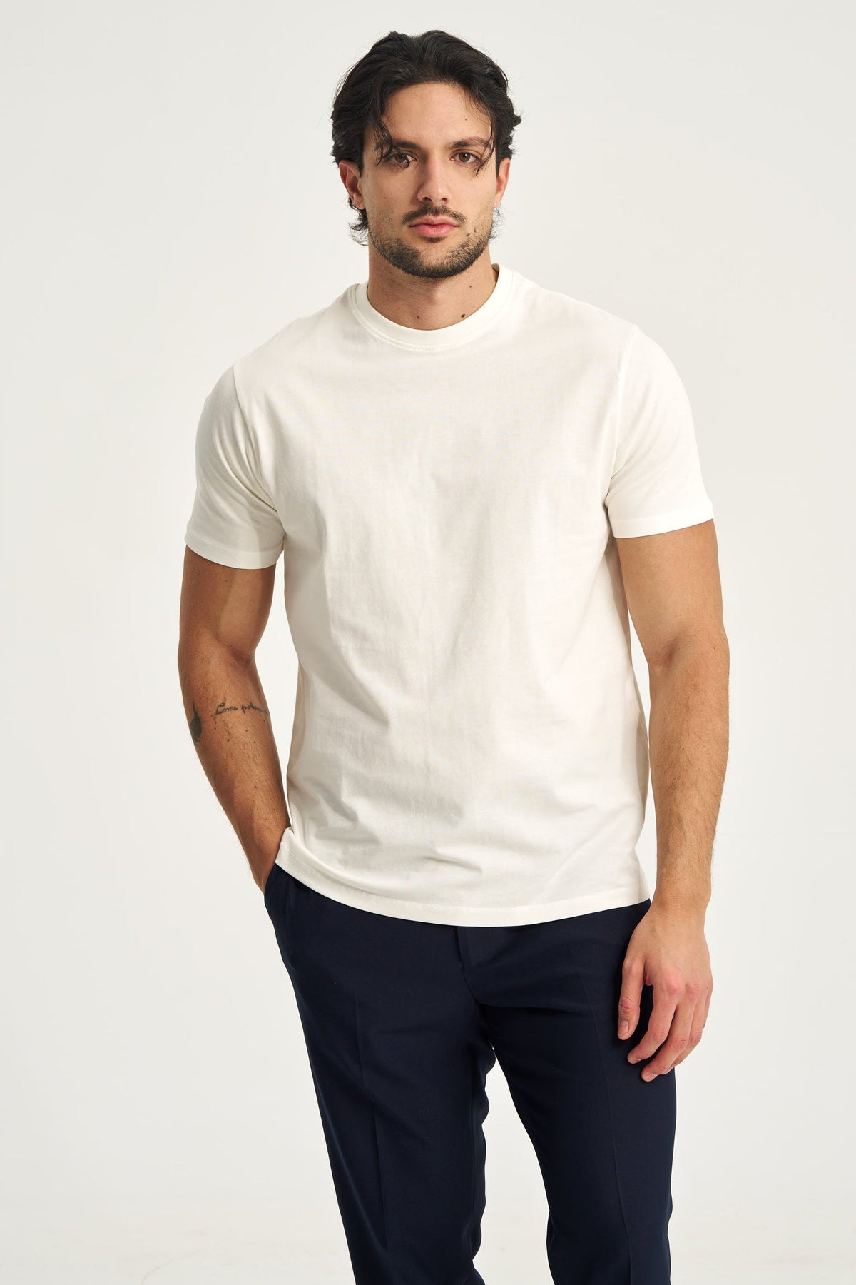 Tricou din bumbac alb