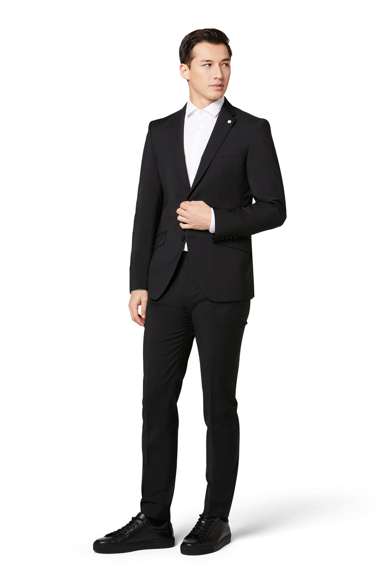 Costum Allan Apollo negru slim Digel Move - pe model