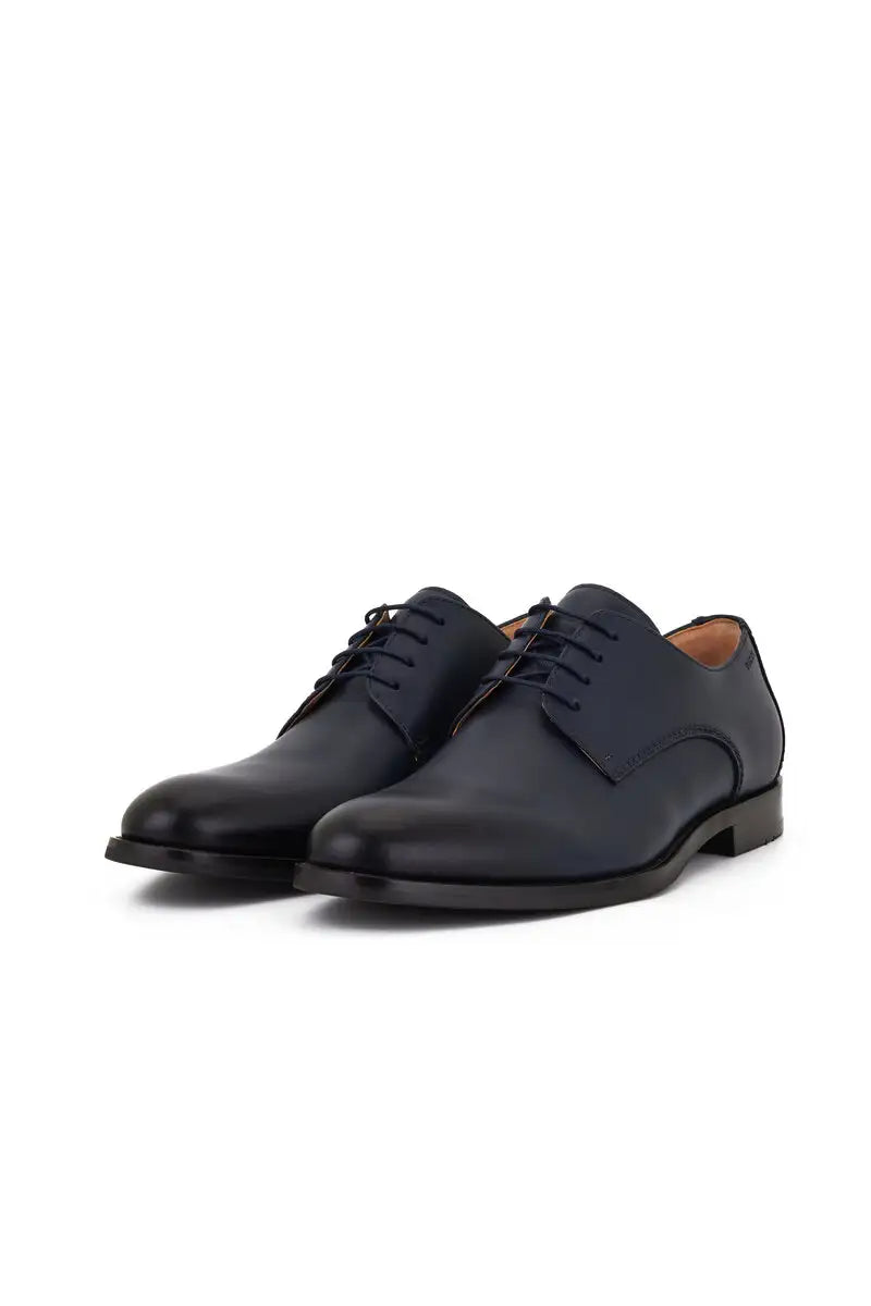 Pantofi derby Sebastian bleumarin - detaliu
