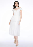 Rochie Jade albă din mătase naturală - Leonard Collection
