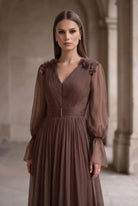 Rochie Amaris maro - vedere laterala