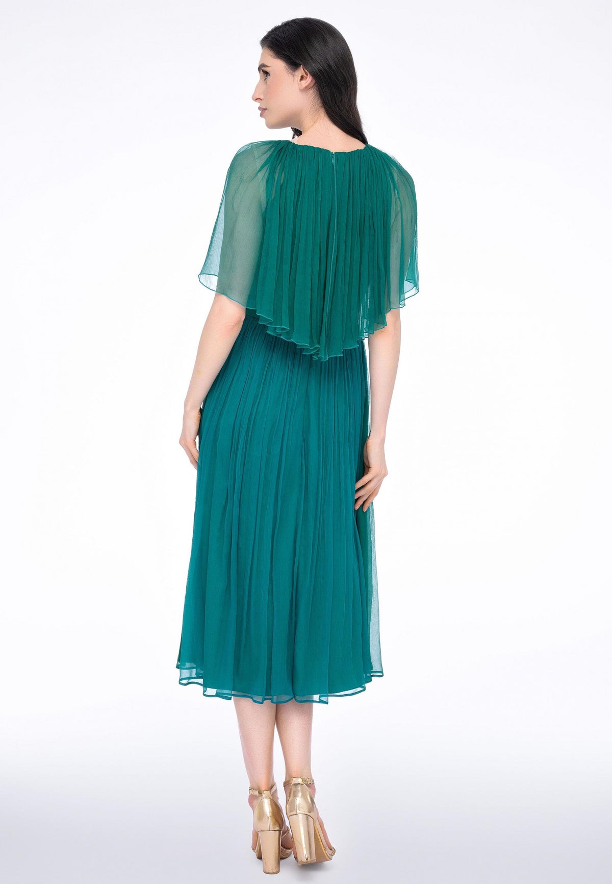 Rochie Anais verde - spate