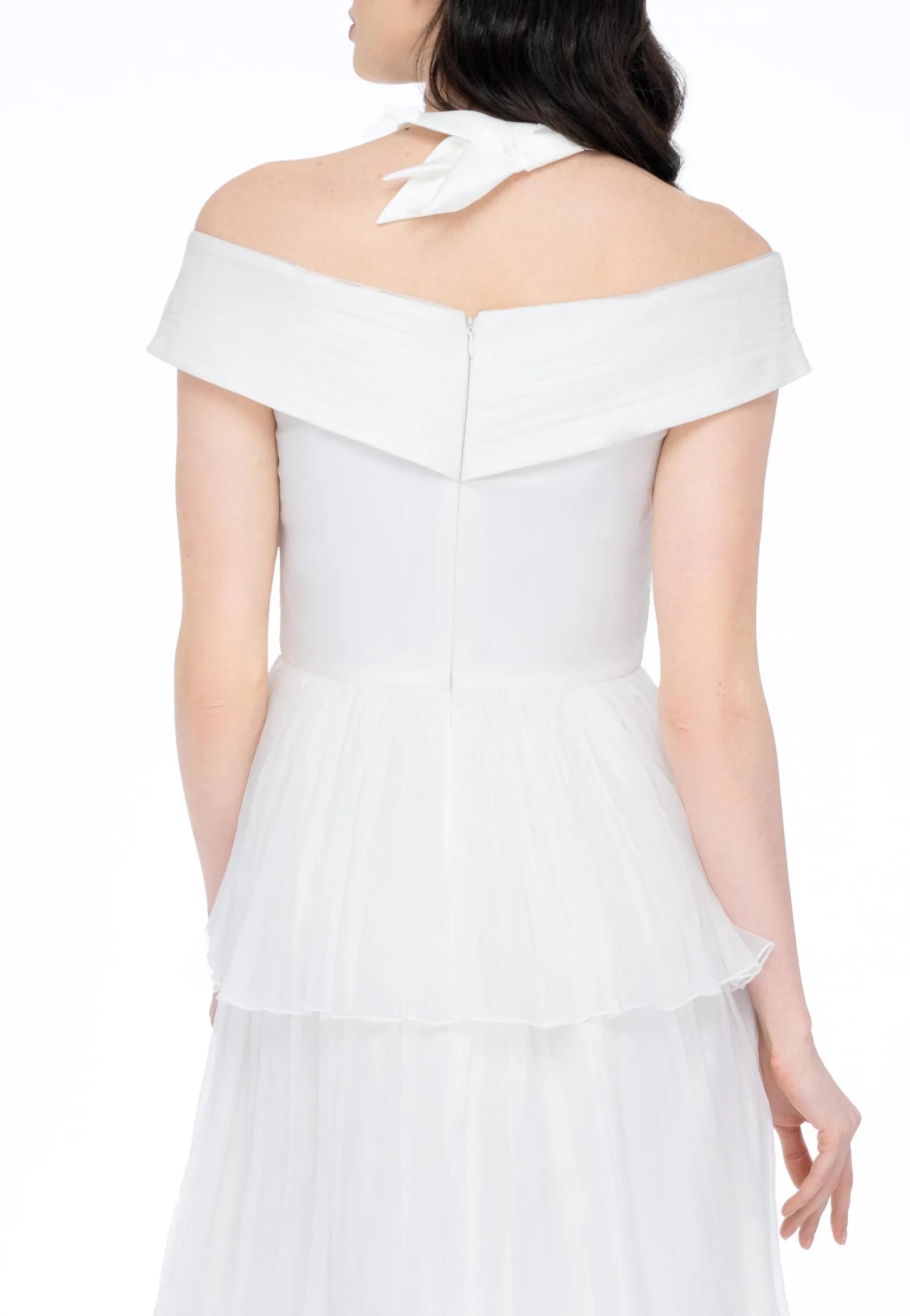 Rochie Jade albă - detaliu spate