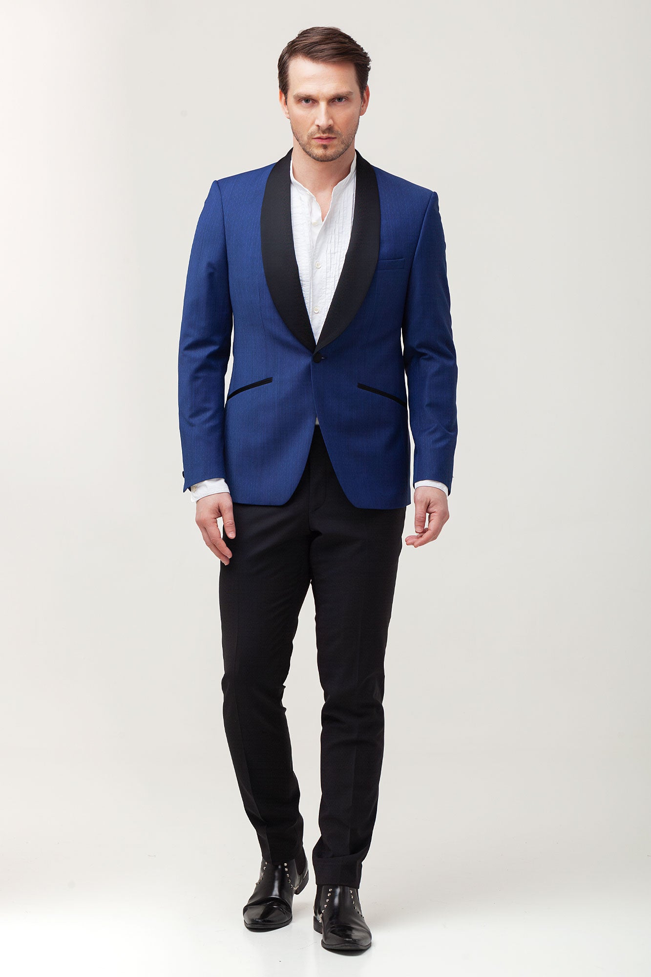 Sacou Jason smoching albastru slim