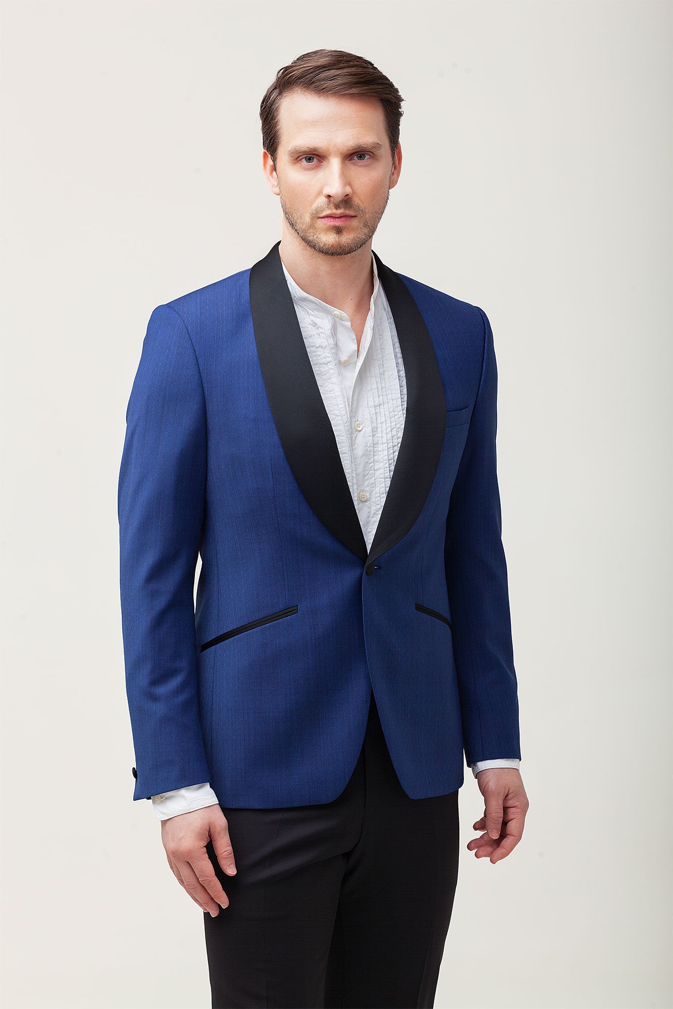 Sacou Jason smoching albastru slim