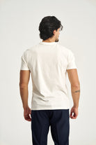 Tricou bumbac bej deschis Veloro - purtat