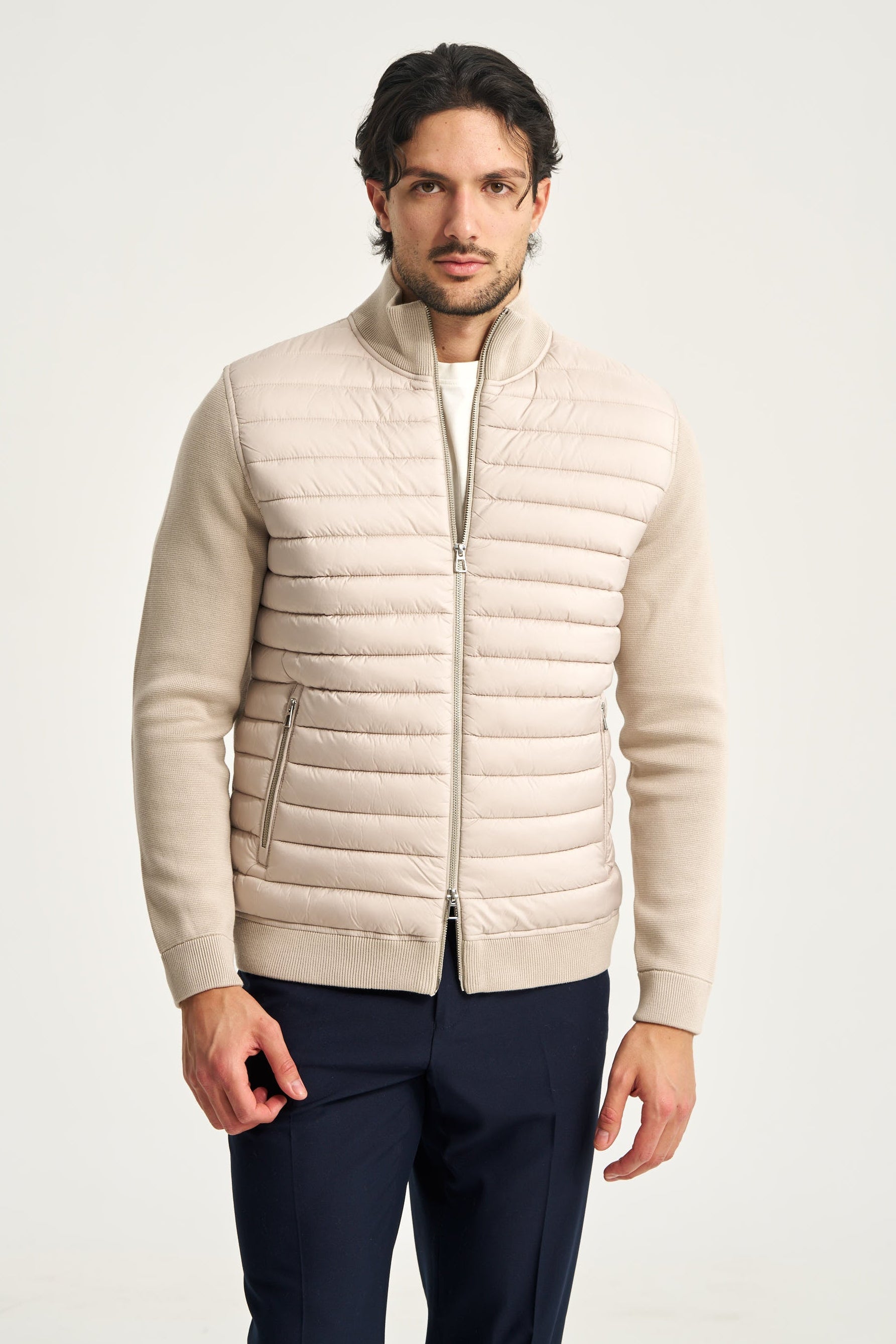 Cardigan matlasat Avallon bej