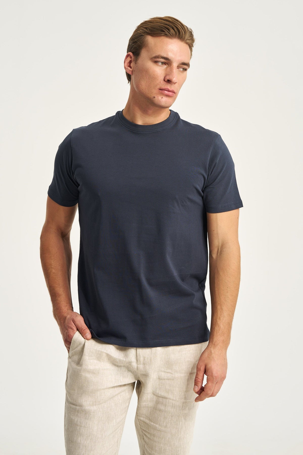 Tricou din bumbac bleumarin
