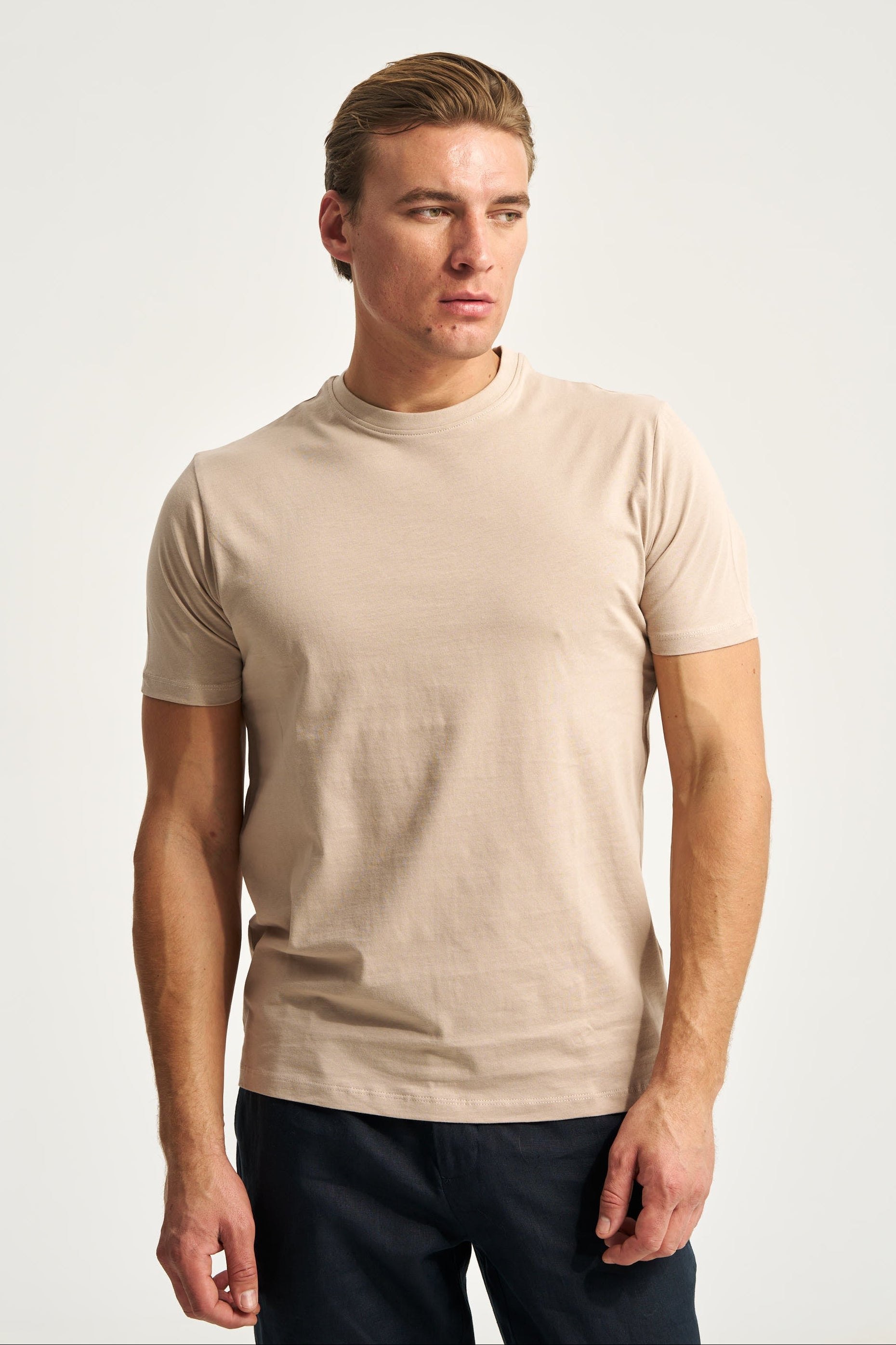 Tricou din bumbac taupe
