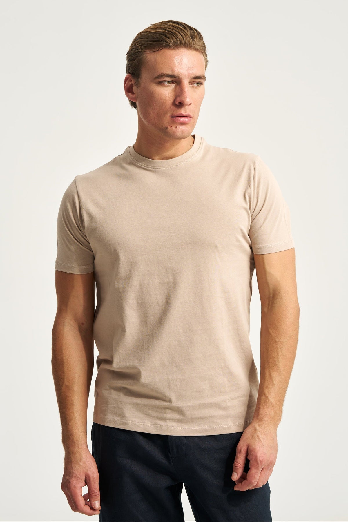 Tricou din bumbac taupe